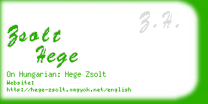 zsolt hege business card